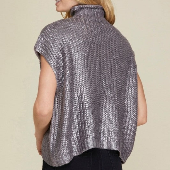 NWT American Fit Silver Coated Metalic Sweater LAST ONE!  🎁♨️ - Picture 5 of 10